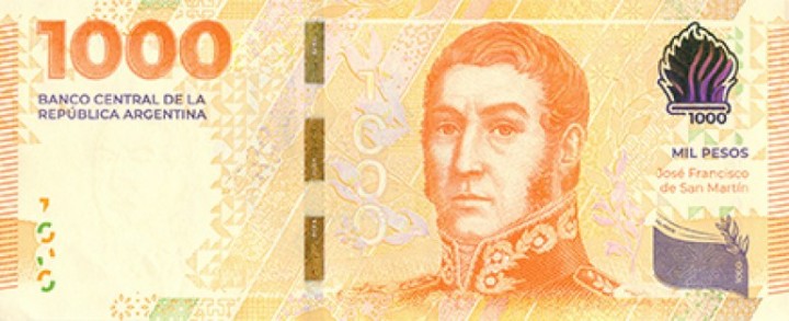 San Martín vuelve a los billetes: El Banco Central confirmó su imagen en los de 1.000 pesos